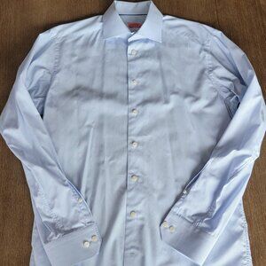 Eton slim fit dress shirt - Light blue striped - Sz 39/15.5